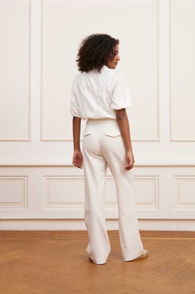 TROUSER DELPHINE QG33 101 off white